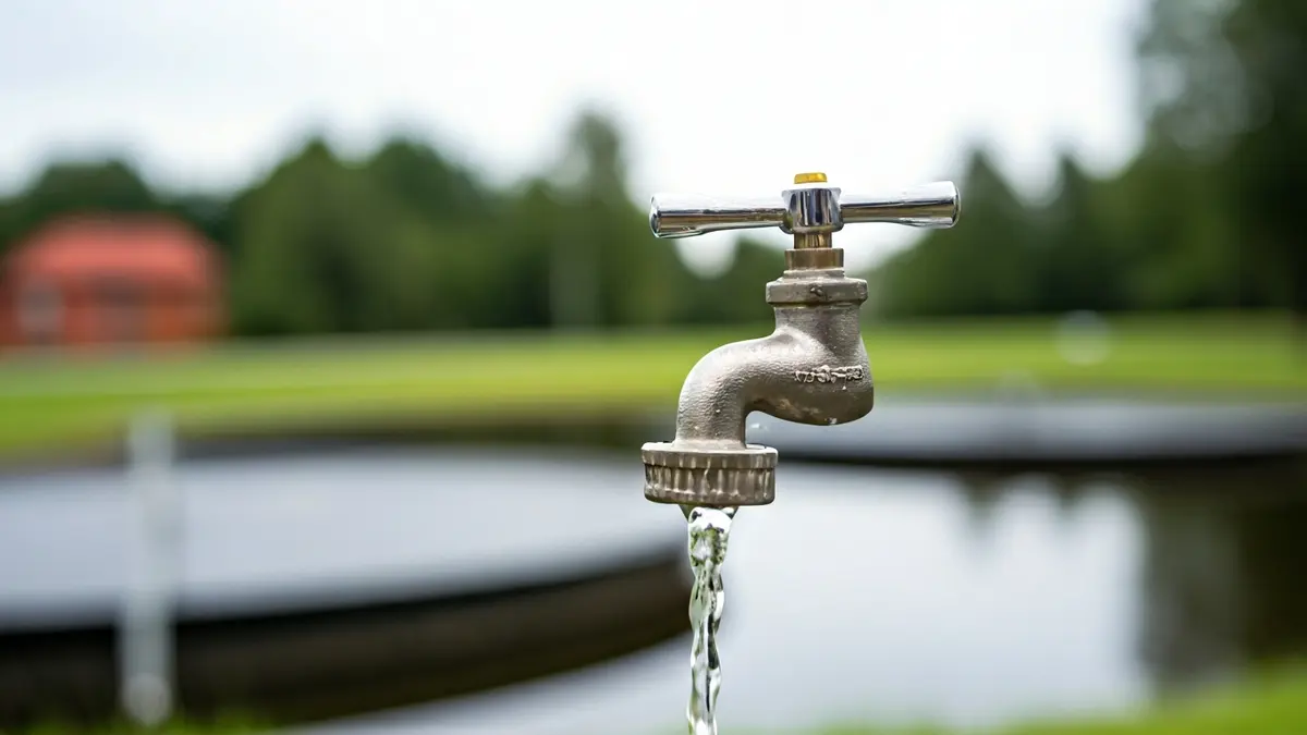 Generic image of a tap with water flowing, symbolizing water cycle management.