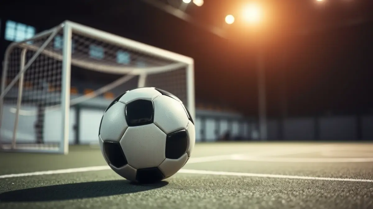 Generic image of a handball on a court