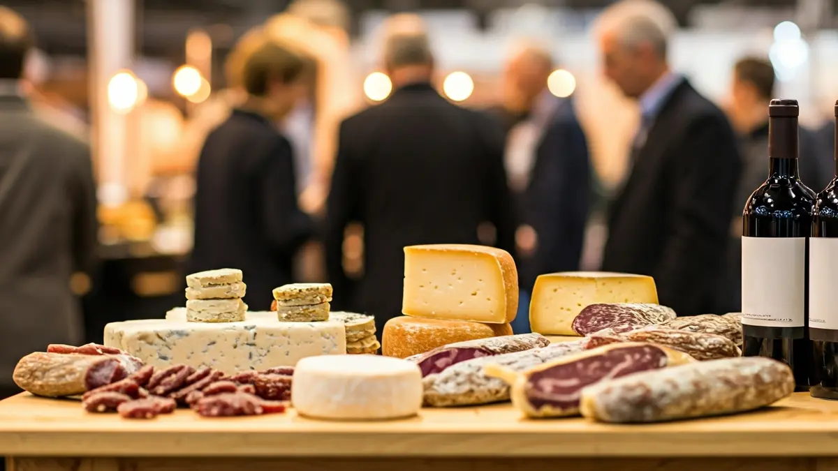 Imagen genérica de productos gourmet en una feria de alimentación.