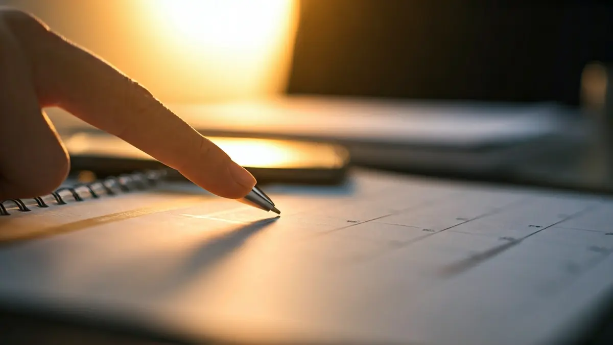 Generic image of a calendar and office documents, symbolizing work reorganization.