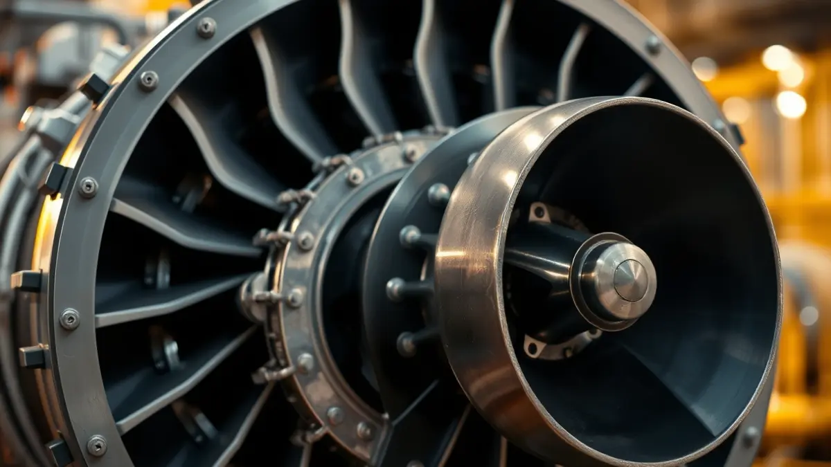 Generic image of a gas turbine component in a power plant.