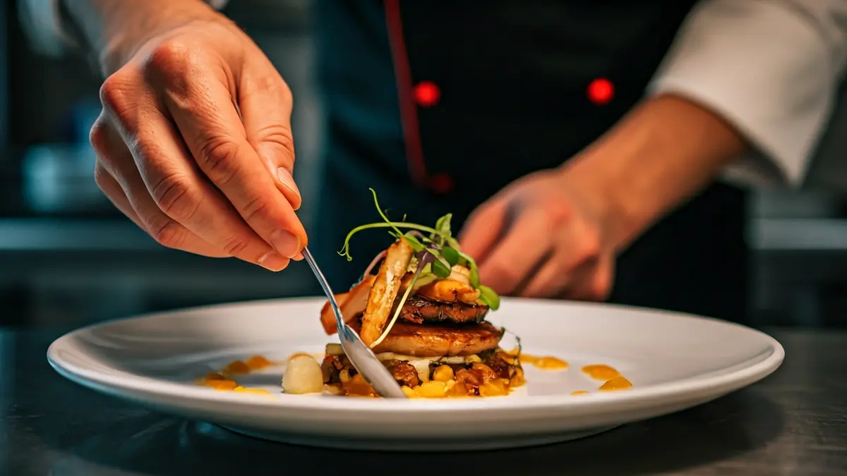 Generic image of a chef plating a high-cuisine dish.