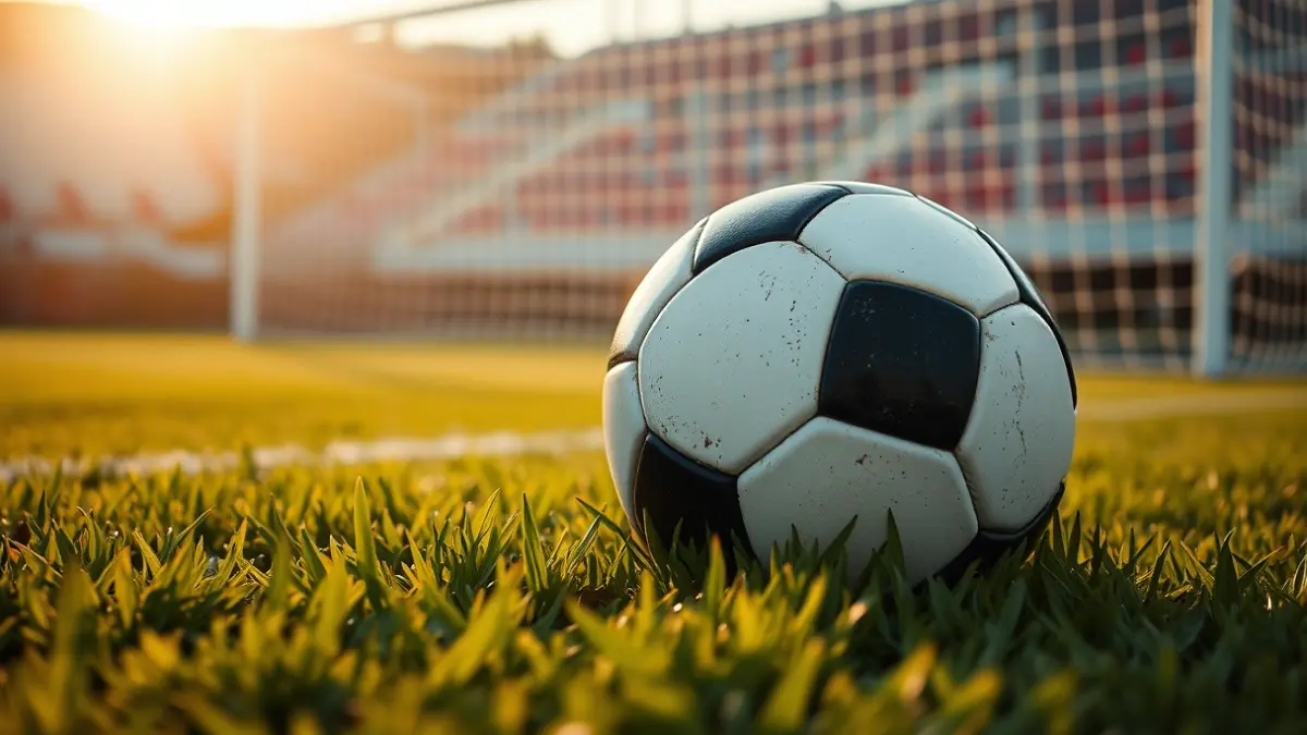 Imagen genérica de un balón de fútbol en el césped de un estadio.