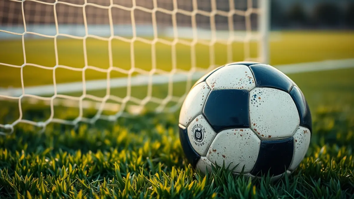 Imagen genérica de un balón de fútbol en el césped de un estadio.