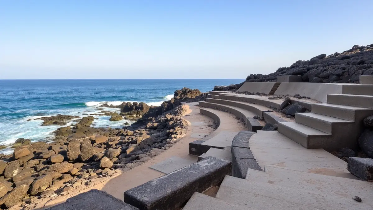 Piscinas naturales de La Laja en Las Palmas de Gran Canaria con signos de deterioro.