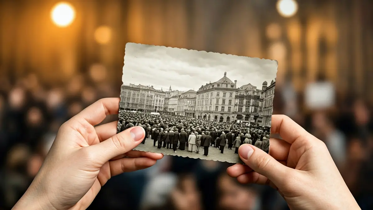 Imagen genérica de una fotografía antigua siendo sostenida, simbolizando la recuperación de la memoria histórica.