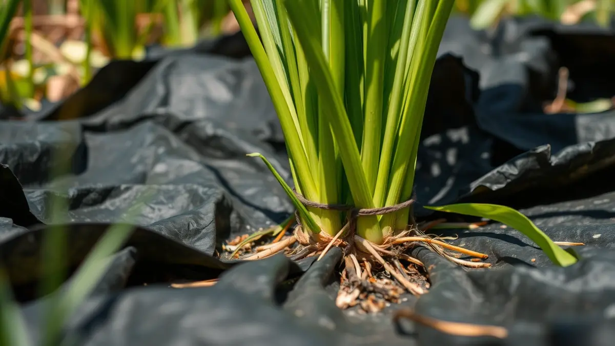 Image of an invasive plant being eradicated in a wetland.