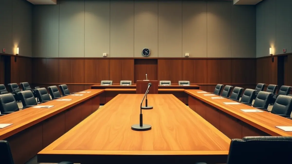Generic image of a political meeting or debate room.