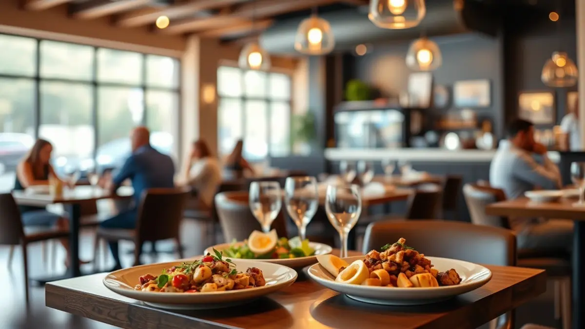 Imagen de un restaurante moderno con opciones sin gluten en Gran Canaria.