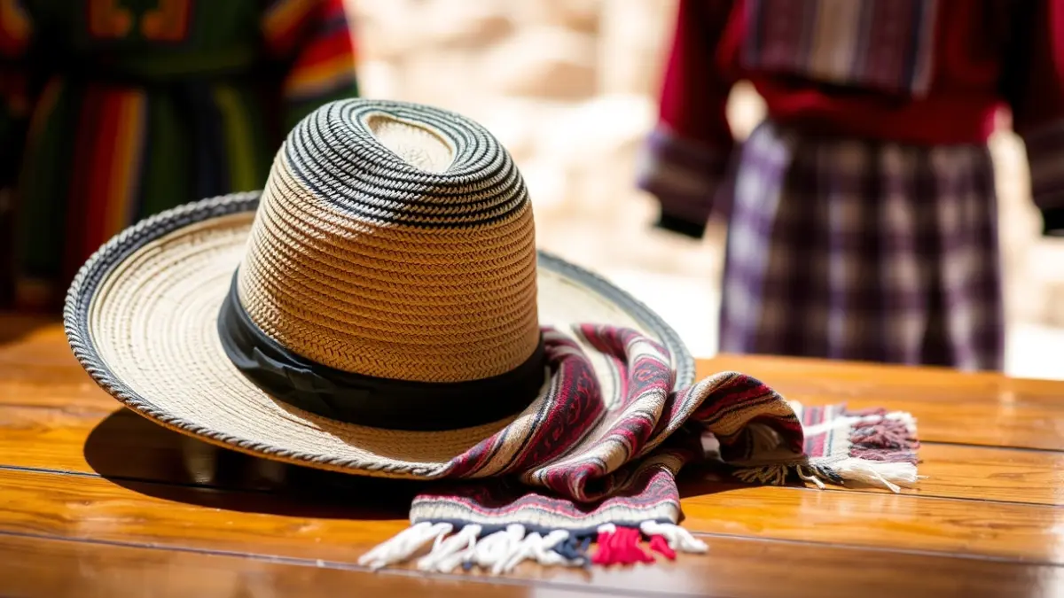 Imagen genérica de vestimenta tradicional canaria, con sombrero y pañuelo.