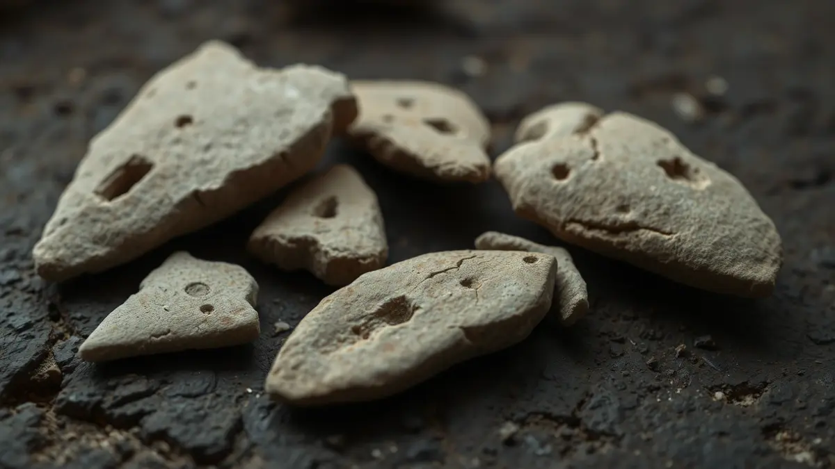 Imagen genérica de herramientas de piedra antiguas con marcas de uso.