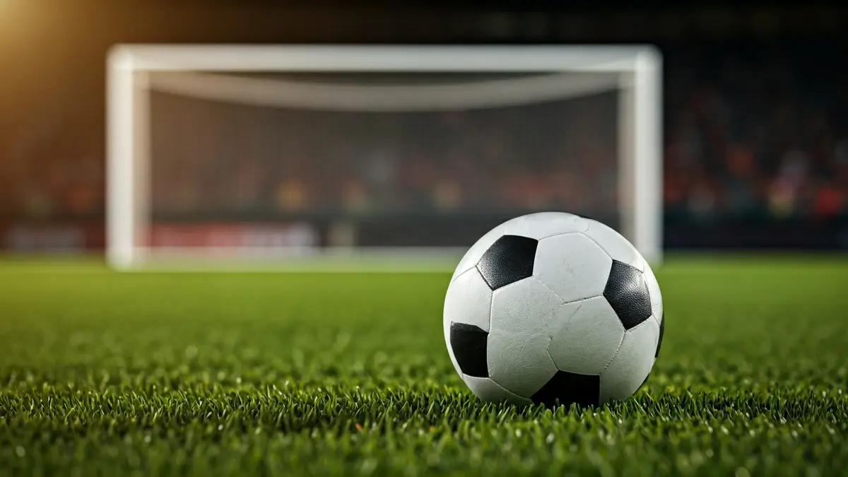 Imagen genérica de un balón de fútbol en el césped de un estadio.