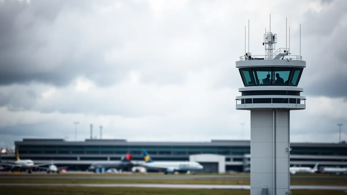 Imagen genérica de una torre de control de aeropuerto.
