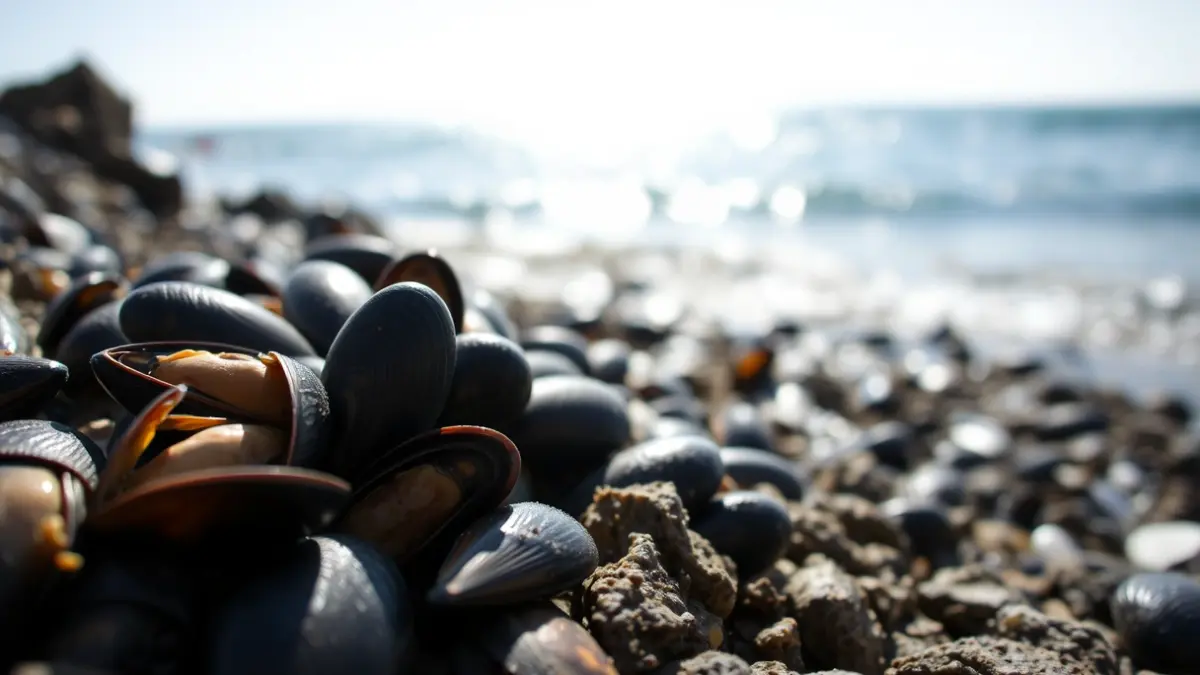 Generic image of mussels and limpets on a rocky coast.