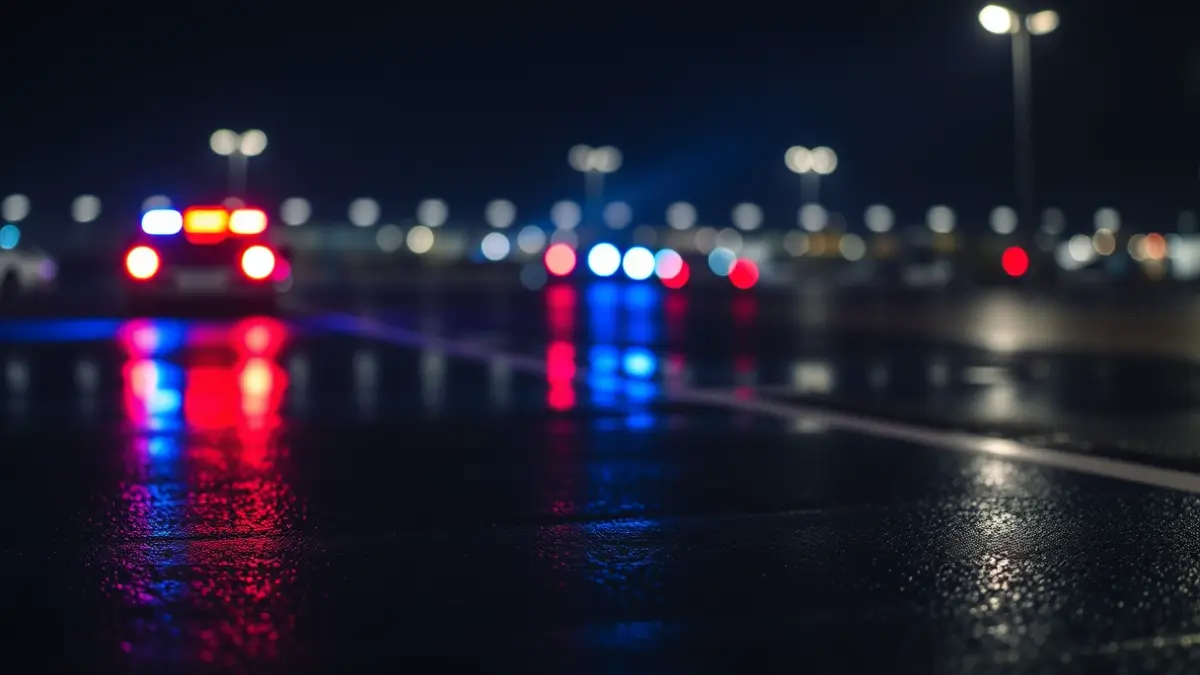 Generic image of emergency lights at an airport.