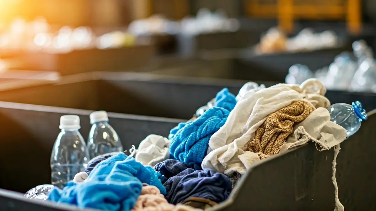 Imagen genérica de diferentes tipos de residuos clasificados para reciclaje.