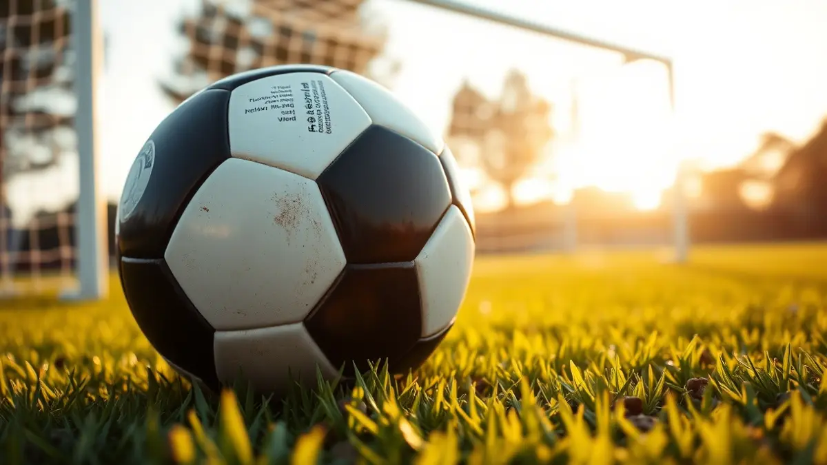 Generic image of a soccer ball on a grass field.