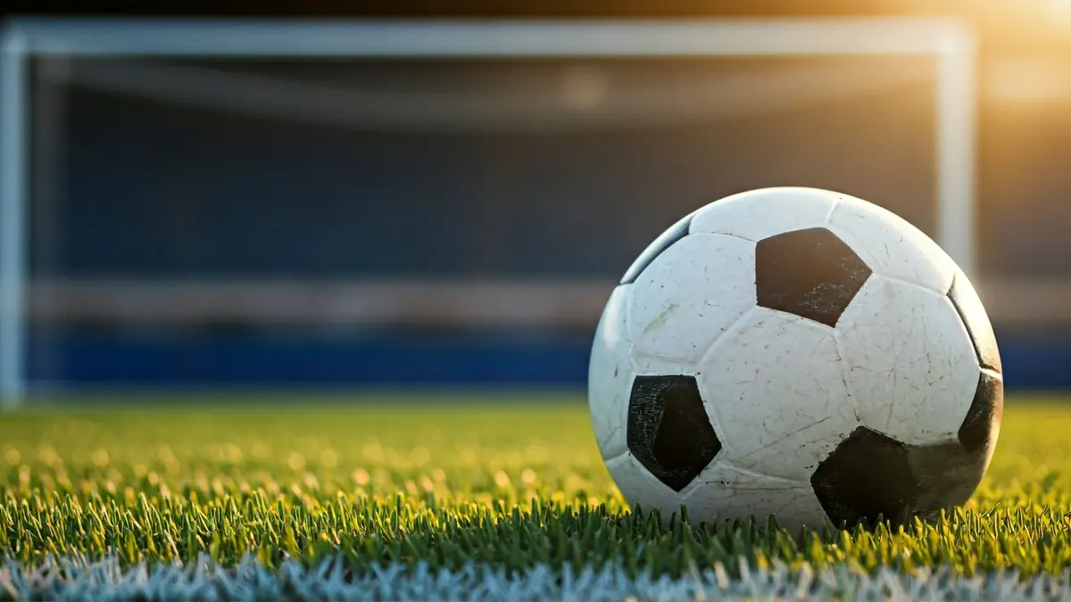 Imagen genérica de un balón de fútbol en el césped de un estadio.