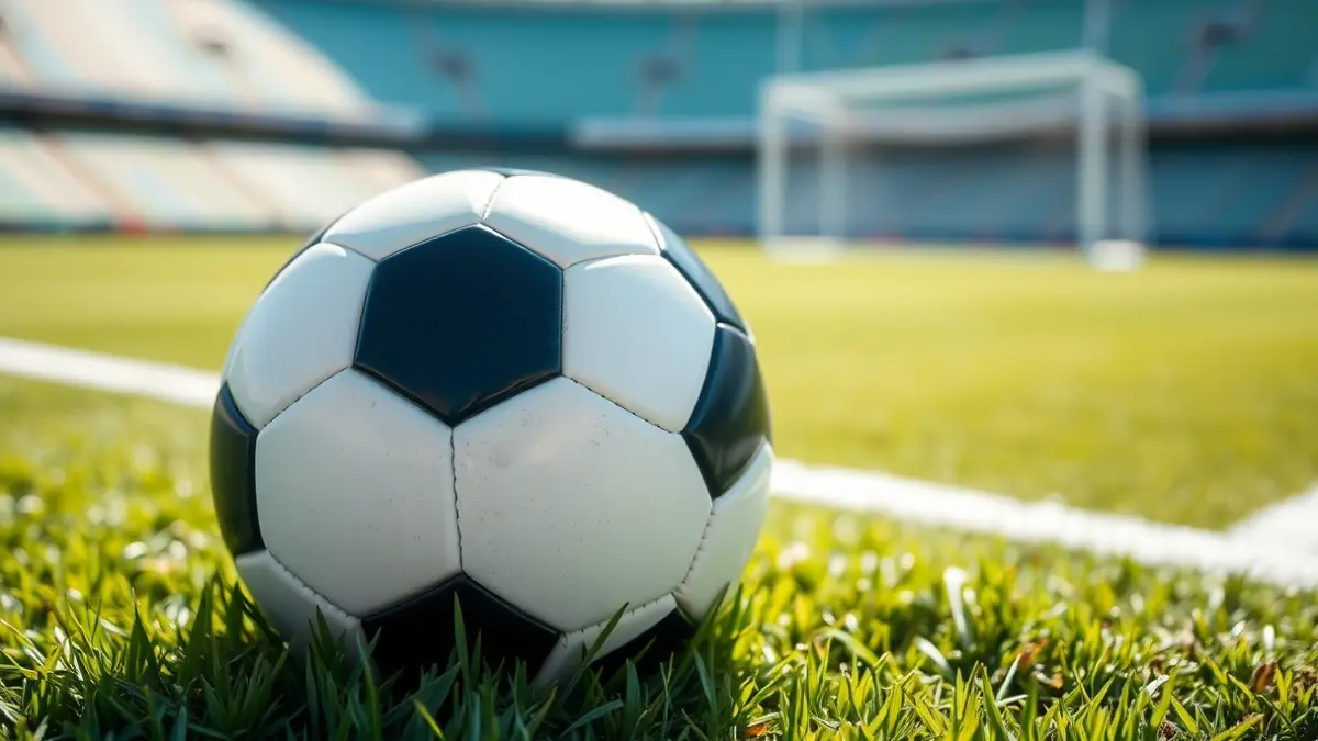 Imagen genérica de un balón de fútbol sobre el césped de un campo.