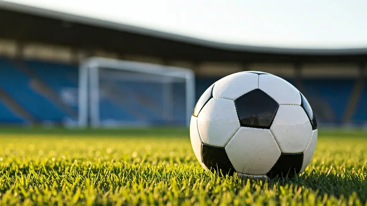 Imagen genérica de un balón de fútbol en el césped de un estadio.