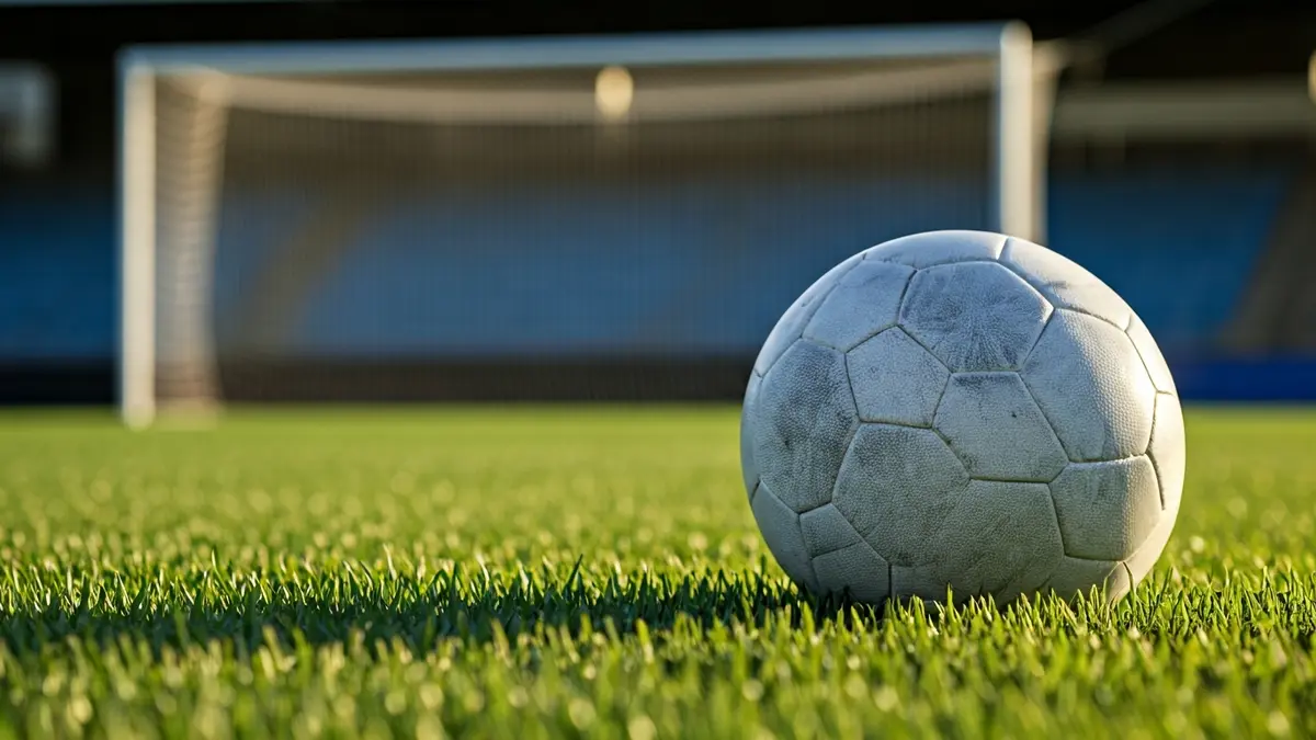 Imagen genérica de un balón de fútbol en el césped de un estadio.