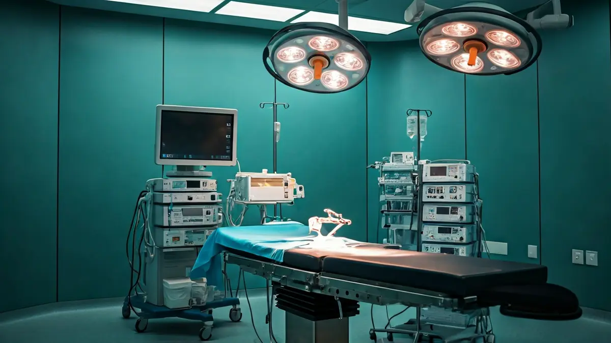 Generic image of a modern, sterile operating room with advanced medical equipment.