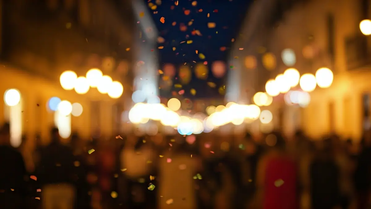 Imagen genérica de una feria andaluza con ambiente festivo y luces.