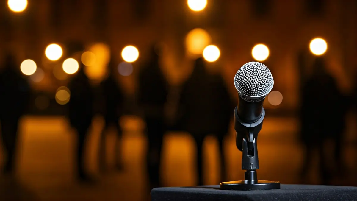 Imagen genérica de un micrófono en un podio, simbolizando una entrevista o declaración.