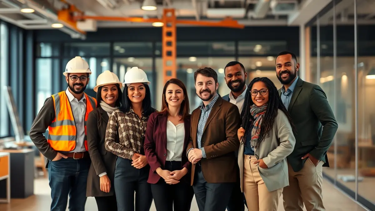 Image of professionals from various sectors, symbolizing job creation and development in La Palma.