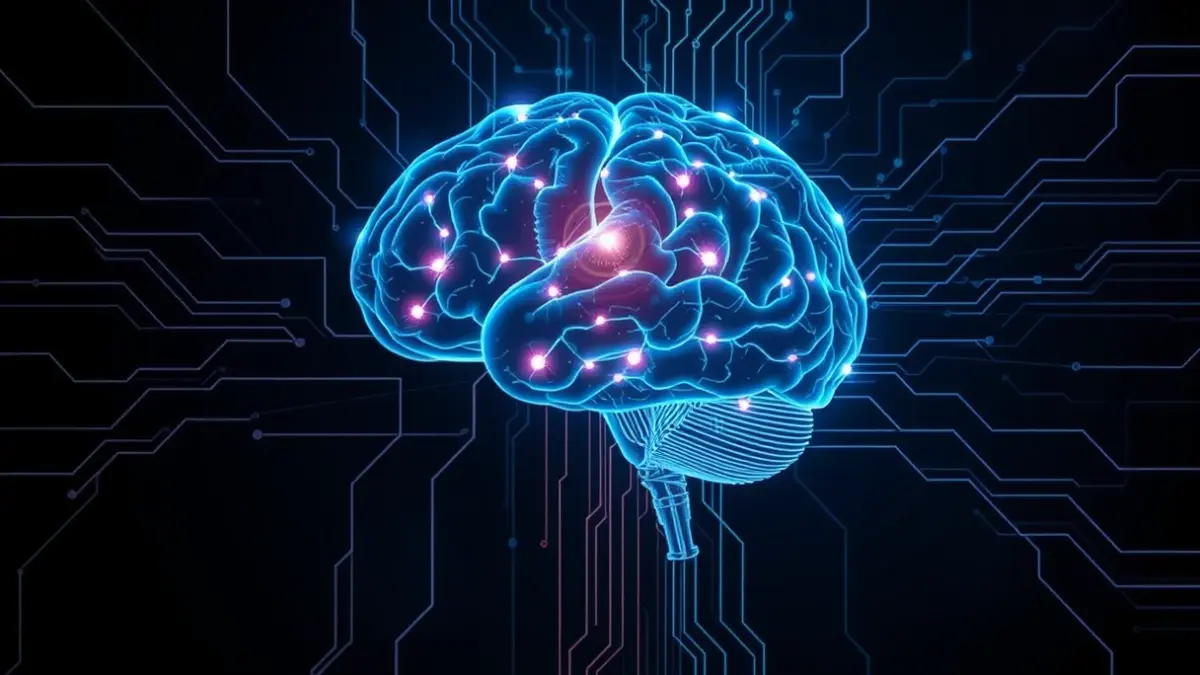 Imagen genérica de la intersección entre la mente humana y la inteligencia artificial.