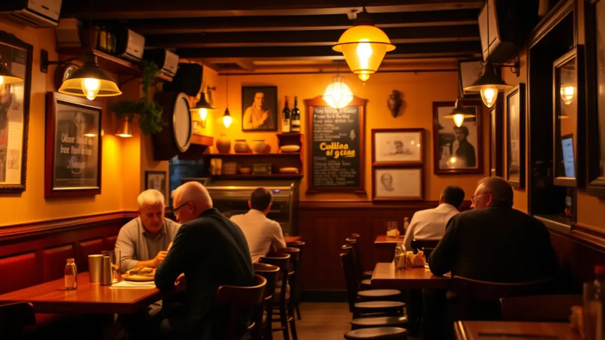 Generic image of a traditional tasca interior with a warm atmosphere.