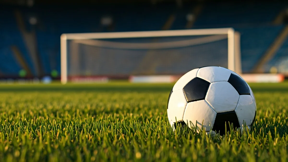Imagen genérica de un balón de fútbol en el césped de un estadio.