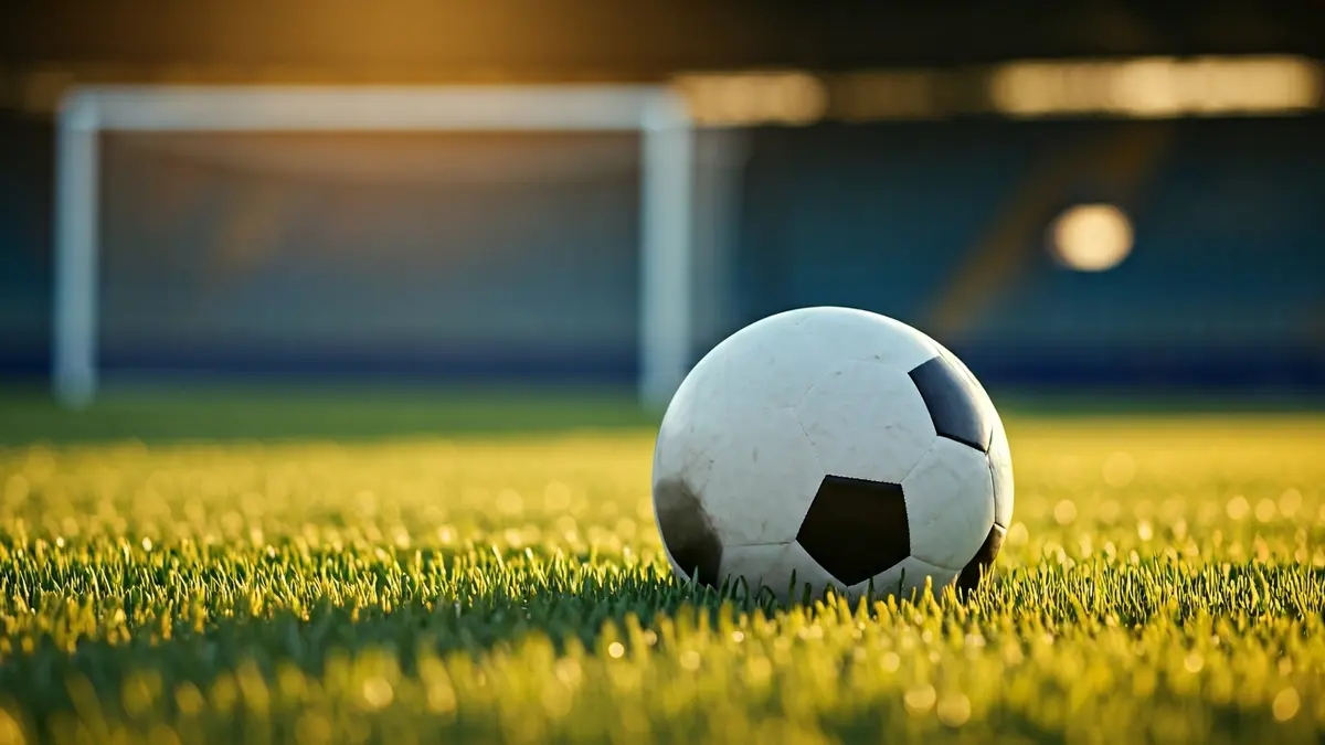 Imagen genérica de un balón de fútbol en el césped de un estadio.