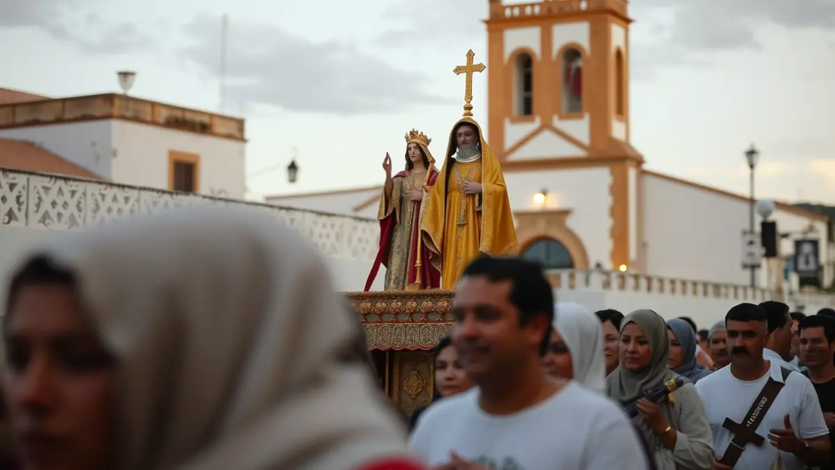 Image of a religious procession in Canarias.