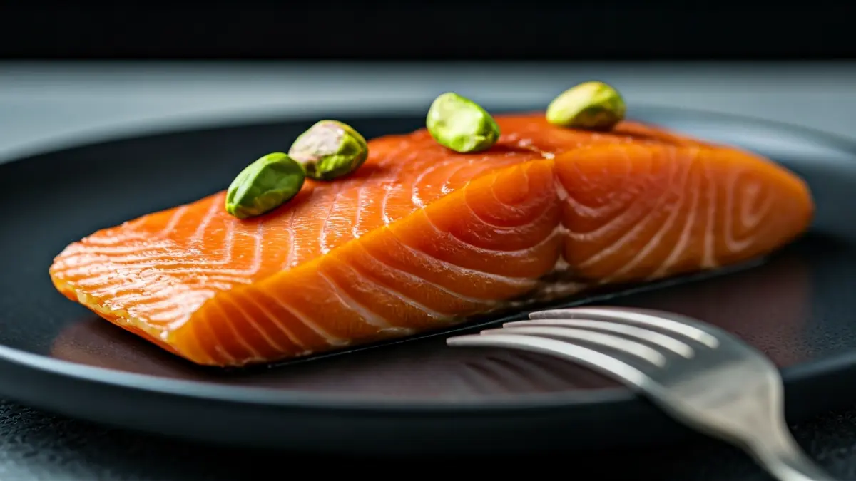 Image of smoked salmon with pistachios, a product recalled from the market.