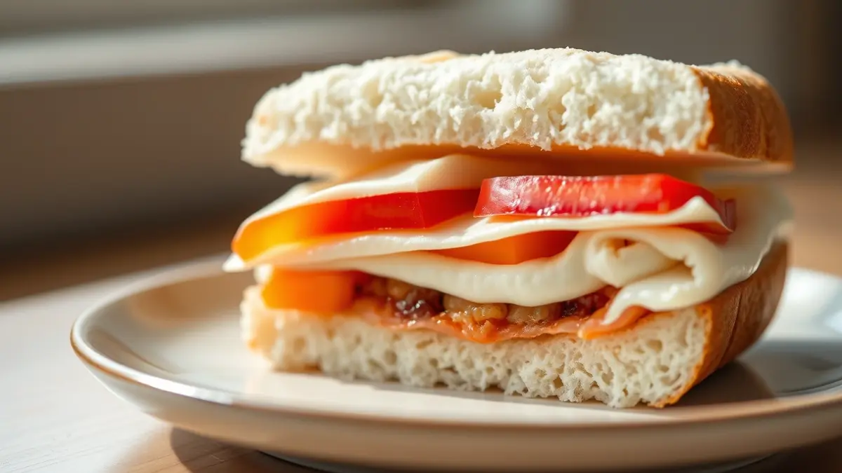 Imagen de un sando japonés, un sándwich de pan de molde con relleno de fruta y nata.