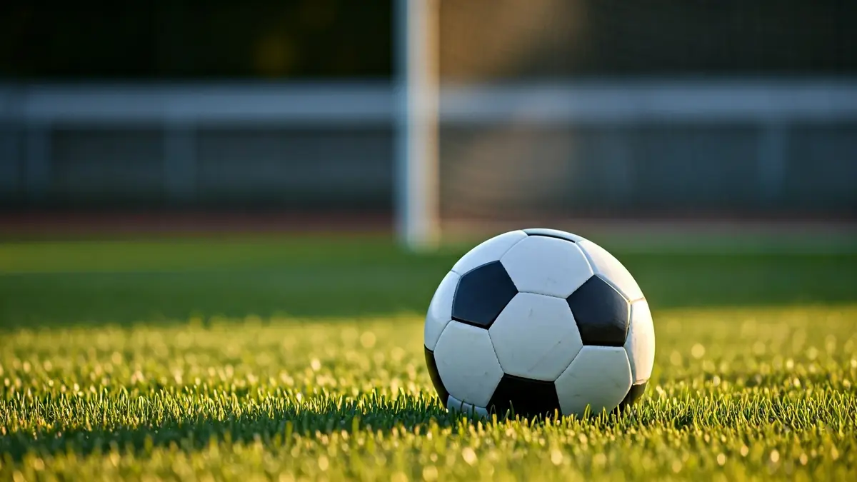 Imagen genérica de un balón de fútbol en el césped de un estadio.