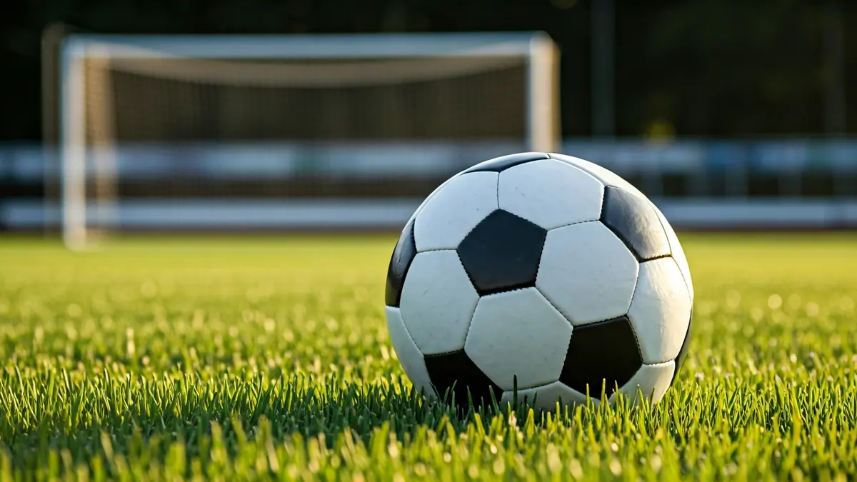 Imagen genérica de un balón de fútbol en el césped de un estadio.