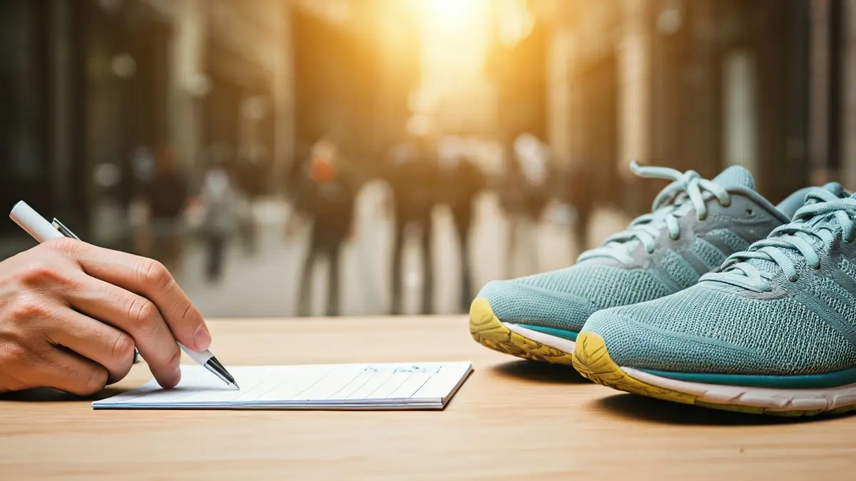 Imagen genérica de una mano sosteniendo una receta médica junto a unas zapatillas de deporte, simbolizando la prescripción de ejercicio.