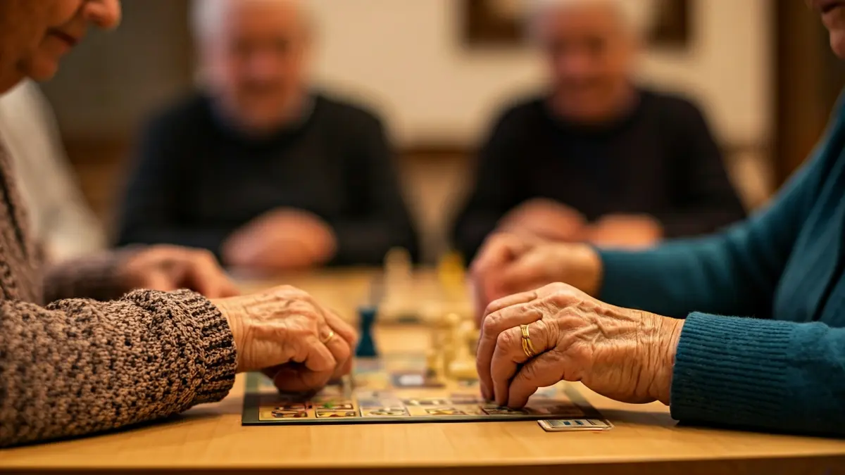 Imagen genérica de personas mayores participando en un juego de mesa.