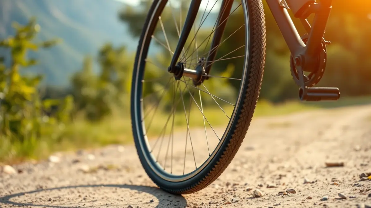 Generic image of a fallen bicycle on a dirt path.
