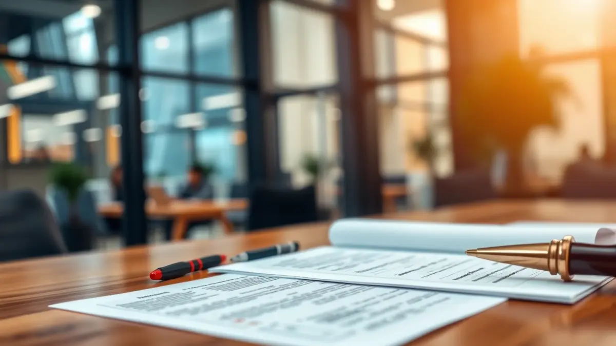 Imagen genérica de documentos legales sobre un escritorio.