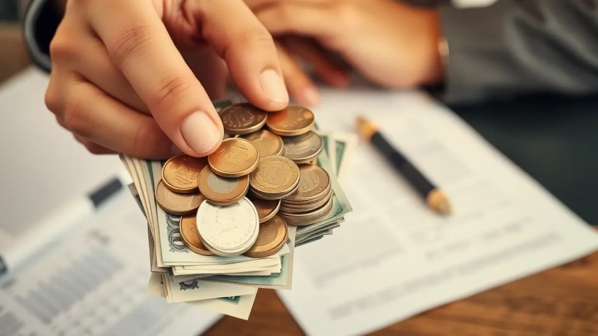 Imagen genérica de dinero y documentos, simbolizando la burocracia y la financiación.