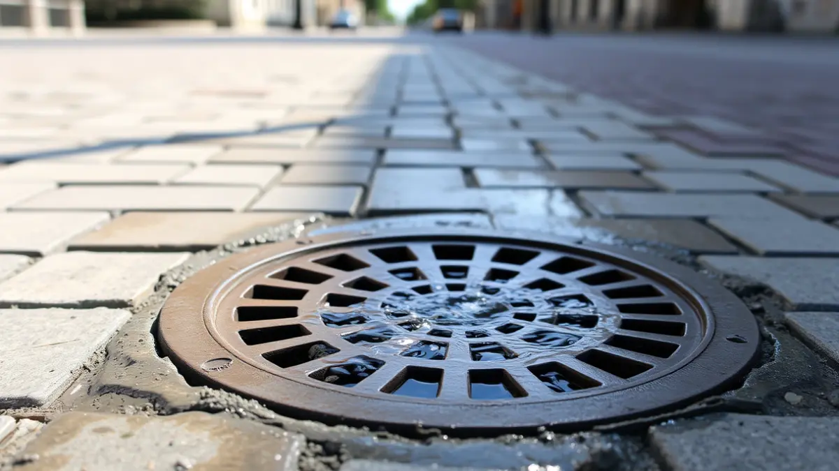 Imagen genérica de una alcantarilla en una calle urbana.