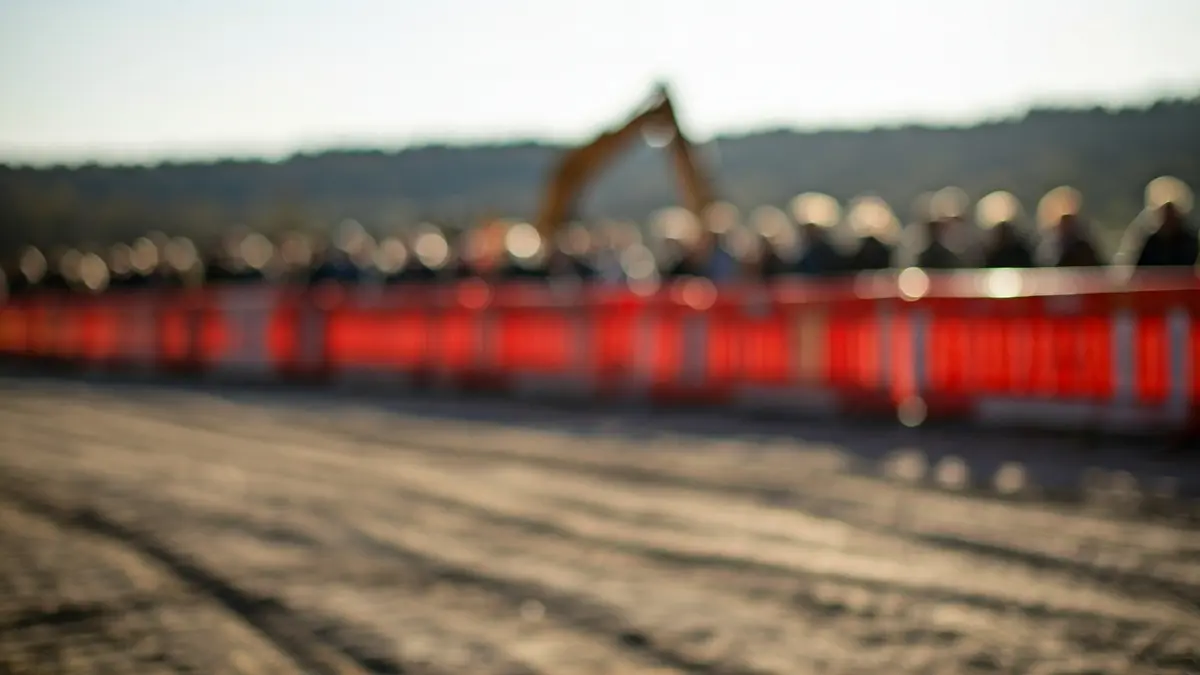 Generic image of a construction site with safety barriers.