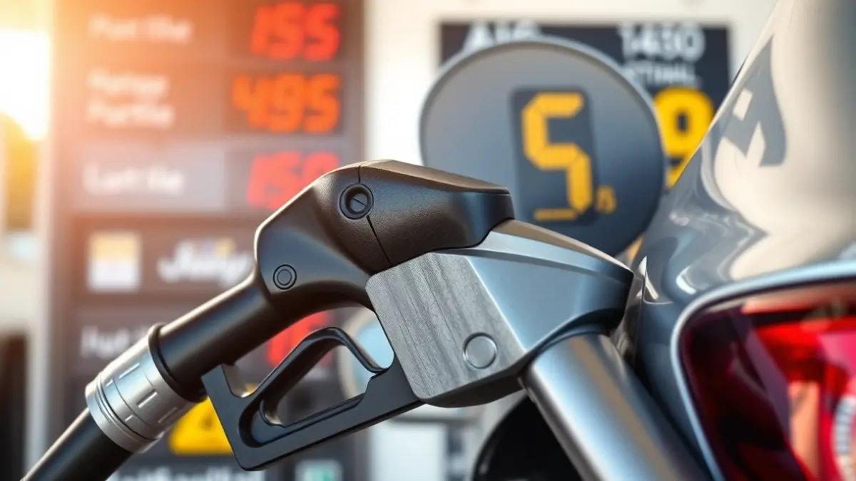 Generic image of a fuel pump nozzle at a gas station.