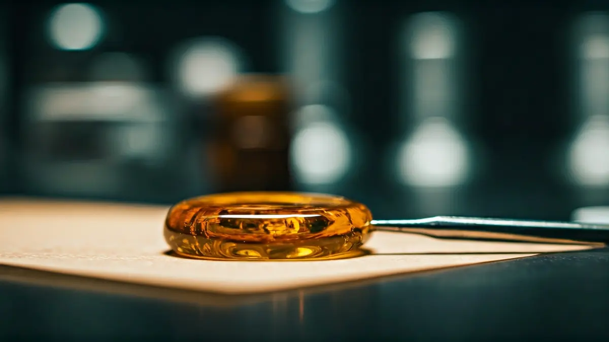 Imagen de rosin de cannabis, un concentrado de marihuana de alta potencia.