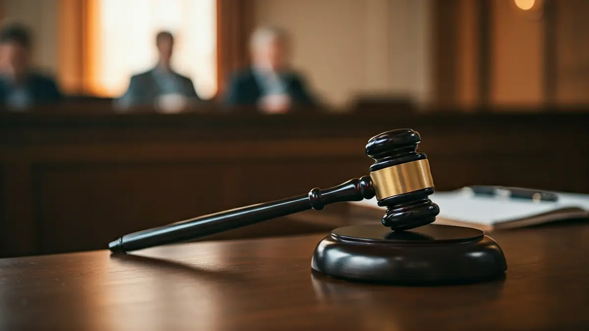 Imagen genérica de un mazo de juez sobre una mesa en un juzgado.