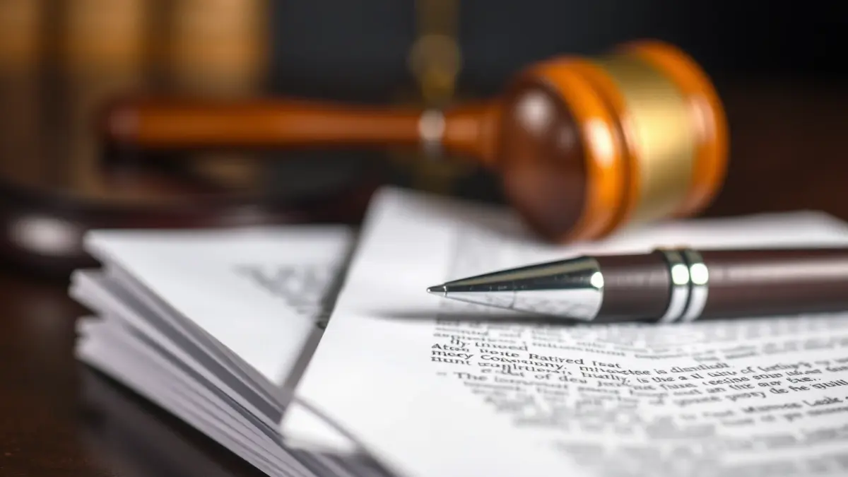 Generic image of official documents and a gavel, symbolizing an administrative or legal process.