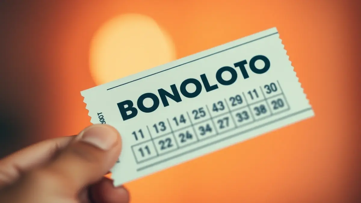 Imagen genérica de un boleto de lotería Bonoloto.